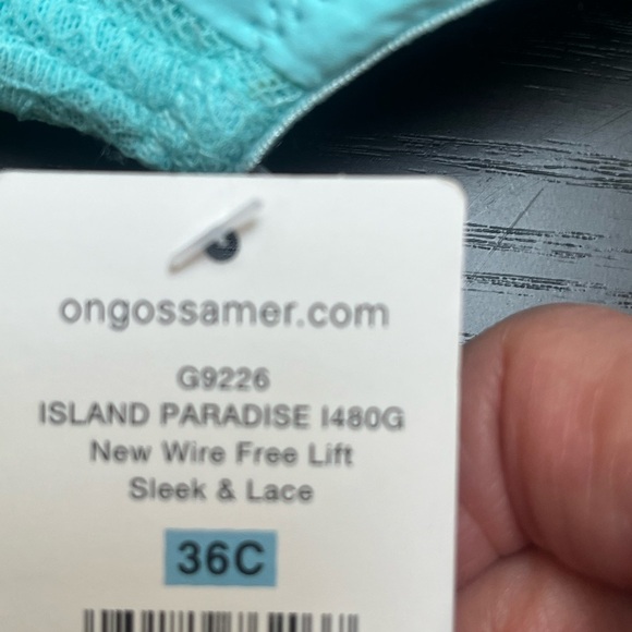 On Gossamer NWT Wire Free Push-Up Tee Shirt Bra in Island Paradise 36C - Picture 9 of 11